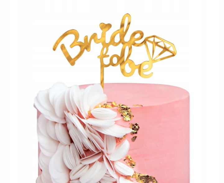 Декорація акрилова на торт Bride to be, золота — фото 2