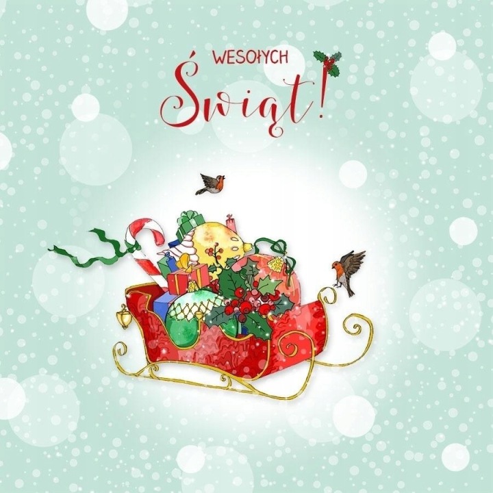 Clear Creations Листівка Swarovski квадрат CL3507 Після Свята Сани