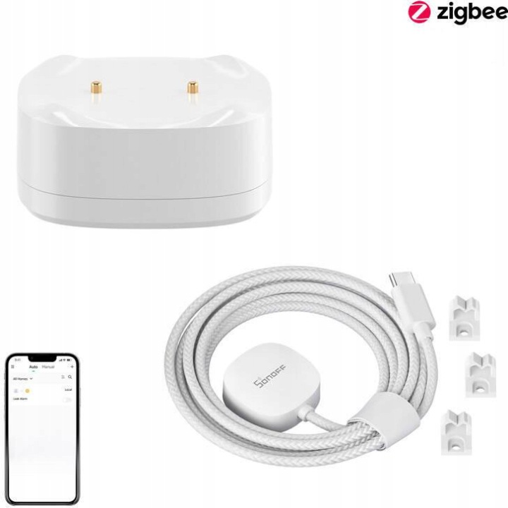 Senzor zaplavení Sonoff SNZB-05P ZigBee kabel WLDC200