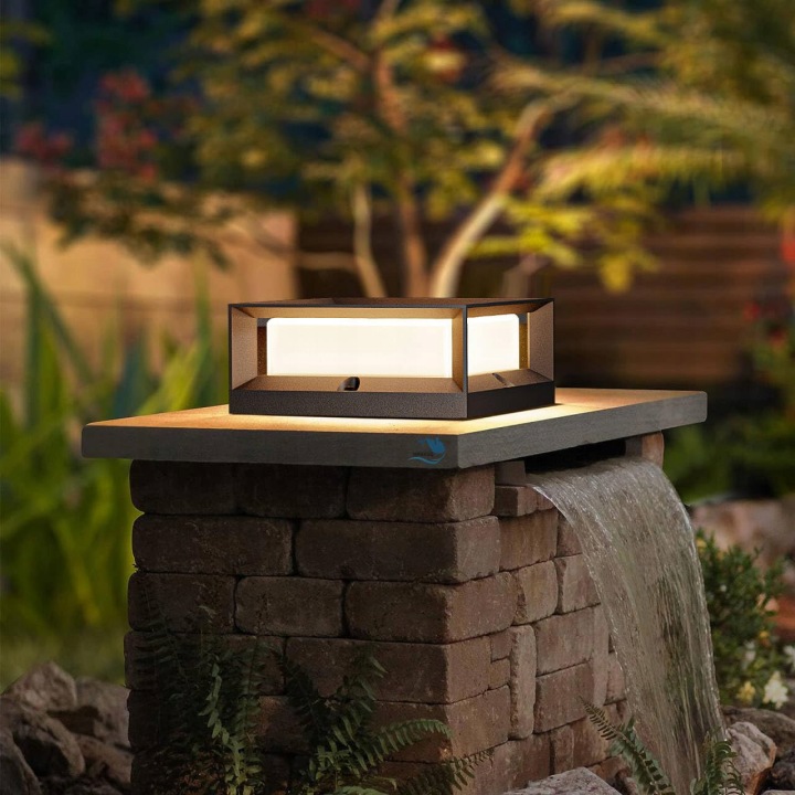 Kvadratová venkovní zahradní lampa s výkonem 15 W, Led osvětlení cest