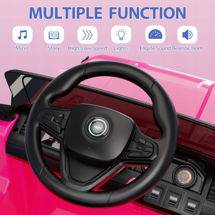 Jeep Auto na akumulator для Дитини Пульт для дітей від 3 років, рожевий — фото 3