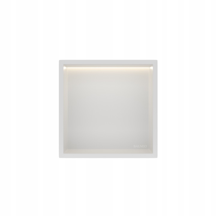 Interiérová Police S Led Osvětlením 30x30x10 cm Bílá Wall-box One Led Balneo