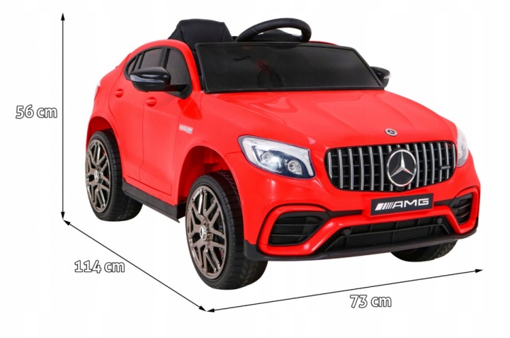 Авто на акумуляторі Mercedes GLC 63S Колеса EVA USB Червоний — фото 15