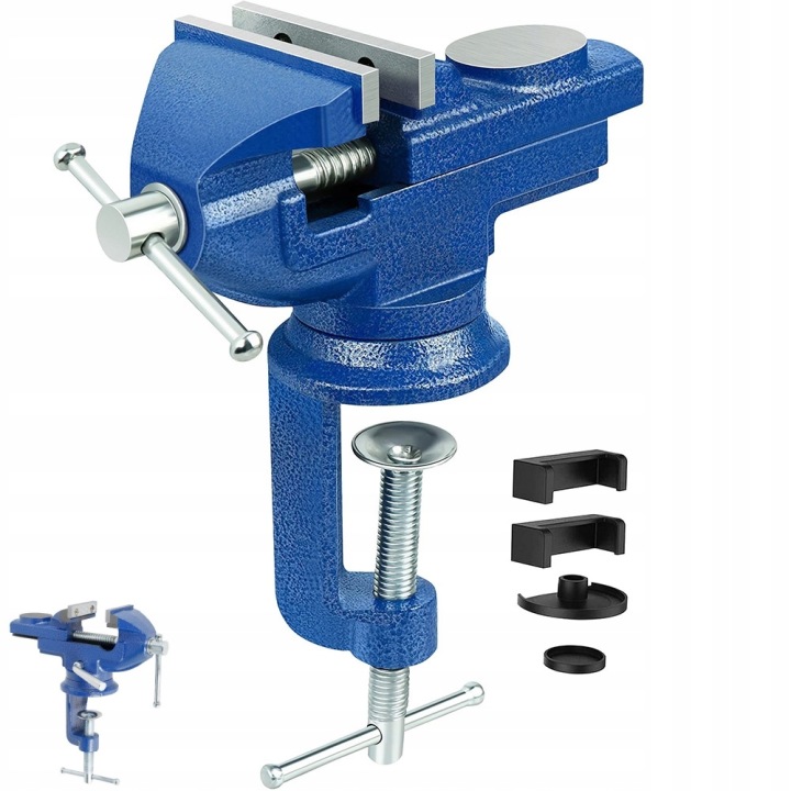 Mini svěrák 80 mm otočný o 360° Stolní svěrák s kovadlinkou Stolní svěrák