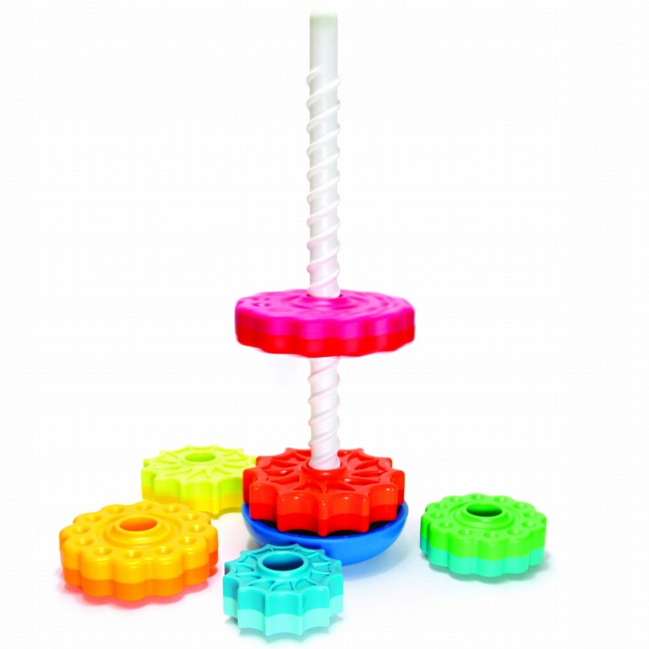Кольорова Закручена Вежа Пірамідка Колеса Spin Again FAT BRAIN TOYS SpinAgain — фото 4