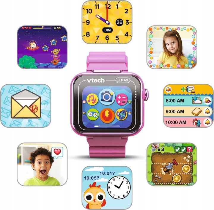 VTECH KidiZoom Smartwatch MAX Годинник електронний рожевий — фото 4