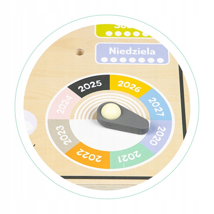Дерев'яна дошка для моторики календар годинник ECOTOYS EcoToys — фото 7