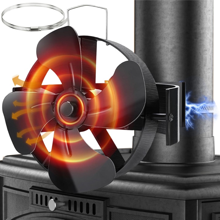 Termoelektrický Krbový Ventilátor Napájený Teplem, Magnetický Větráček