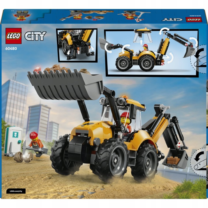 LEGO City Жовта екскаватор-навантажувач 60480 — фото 7