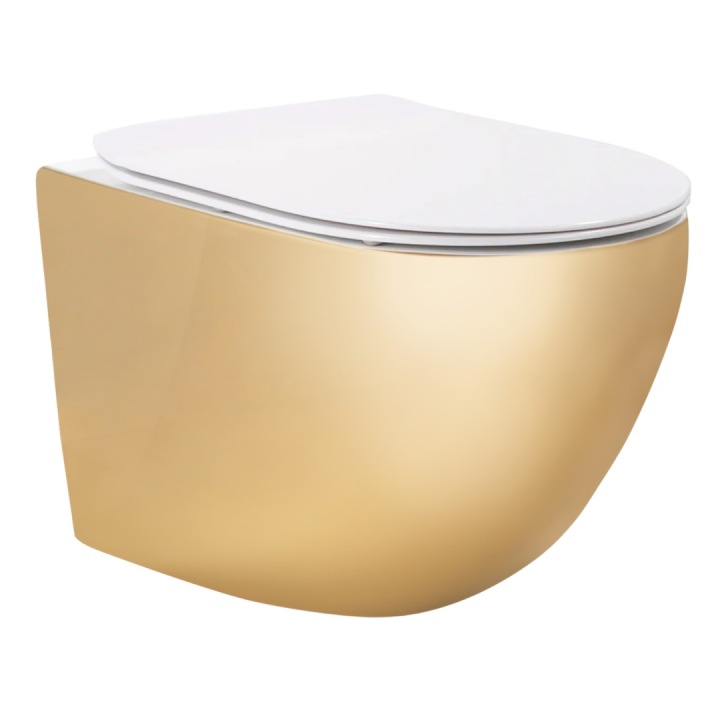 Miska Wc Rea Carlo Mini Tornado Nfq Gold White