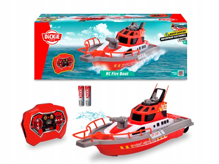 Човен RC Пожежна охорона Dickie Toys Водна Дистанційно Керована 38 см — фото 7