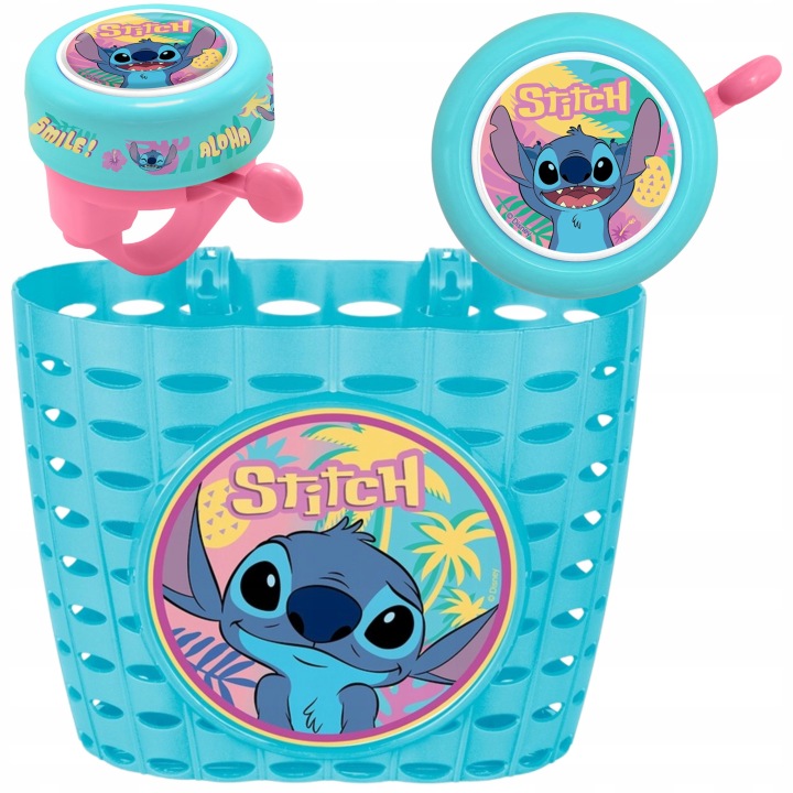 Набір STITCH кошик + дзвоник на кермо для дітей на велосипед самокат — фото 4