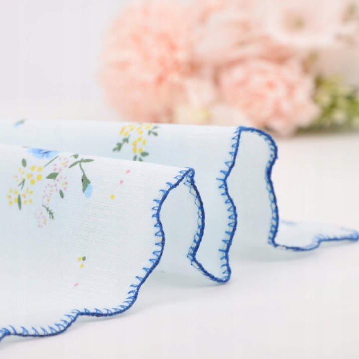 12 шт. Для жінок Cottons Хустинки Вишитий Квітковий Хустинки для — фото 3