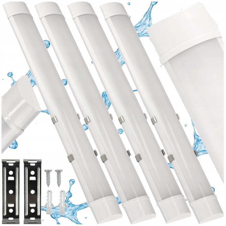 Led lampa do garáže IP44 60 cm 18W 1650lm Led dílenská lampa Sada 4 kusů
