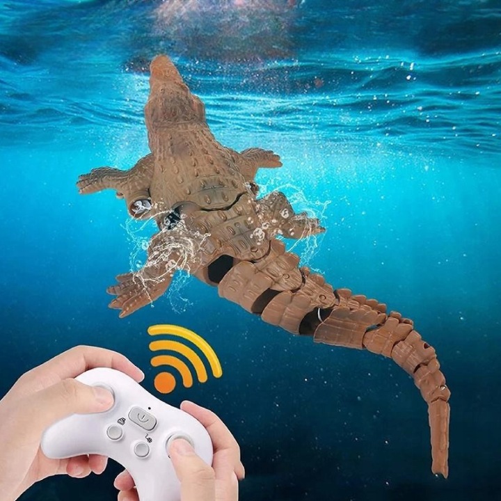 Крокодил На радіокеруванні RC для Води Іграшка для Купання з Пультом LED — фото 8