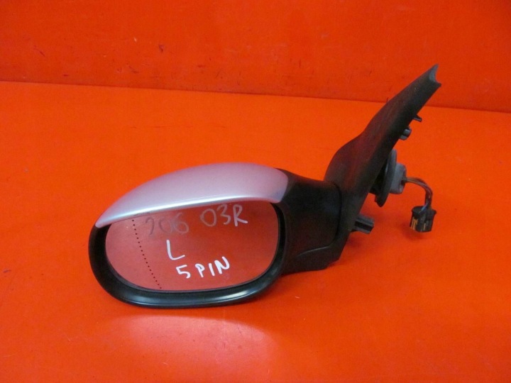 PEUGEOT 206 01- SPECCHIETTO RETROVISORE Elettricità sinistro 5 PIN argento EZRC EUROPA