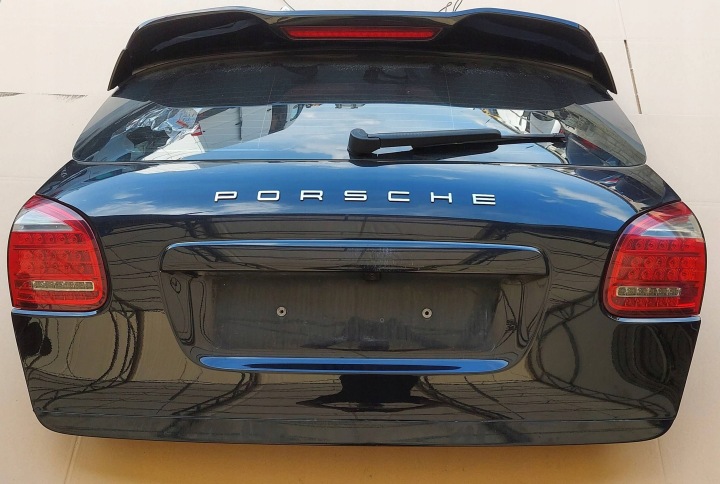 Arrière Porte arrière coffre hayon Complète +SPOILER +Feux phare PORSCHE CAYENNE 7P 10-14 LAK: LC9X