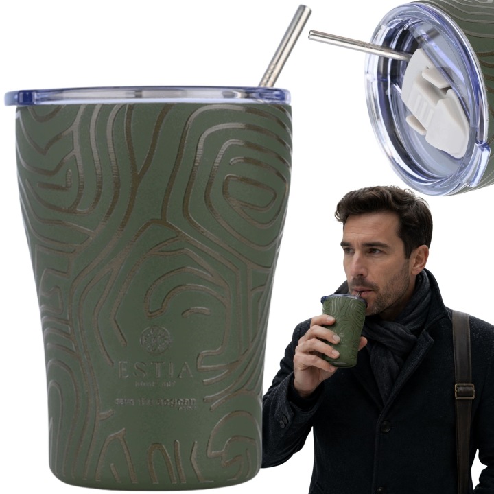 Termohrnek S Brčkem 350 ml na teplé studené nápoje Do Auta jako dárek