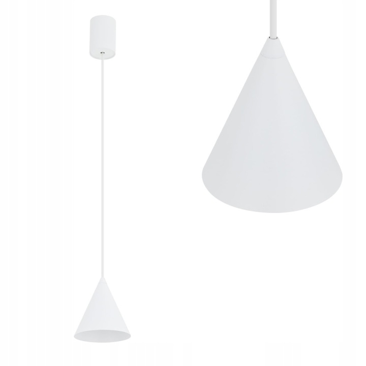 Závěsná lampa Zenith Xs bílá kónická lampa nad stůl 1xGU10 Nowodvorski