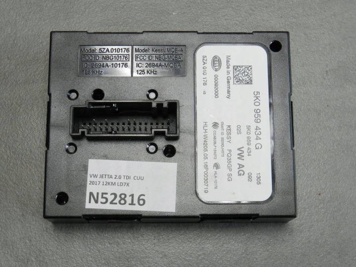 VW JETTA 5C module control unit KESSY 5K0959434G