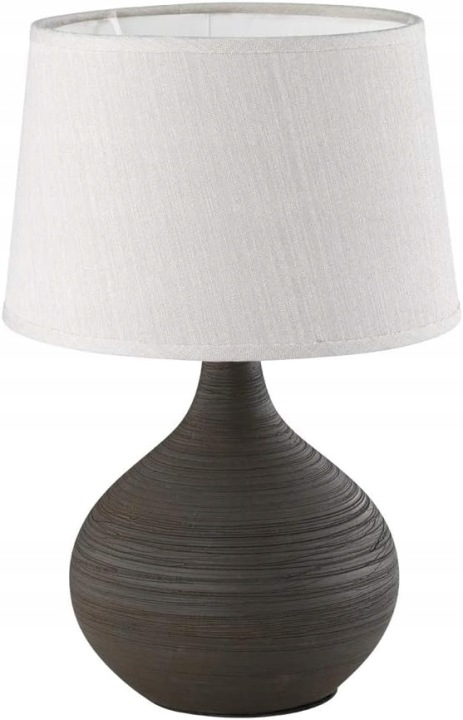 Stolní lampa, keramika, E14, hnědá, 20 x 20 x 29 cm