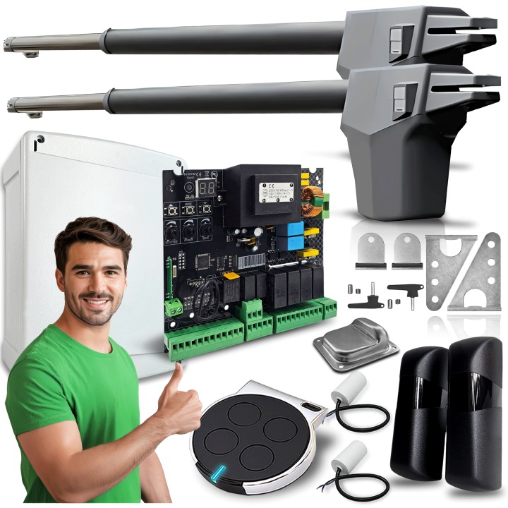 Set Pohon pro dvoukřídlou bránu do 8,6 m 1xPILOT Fotobuňky Automat