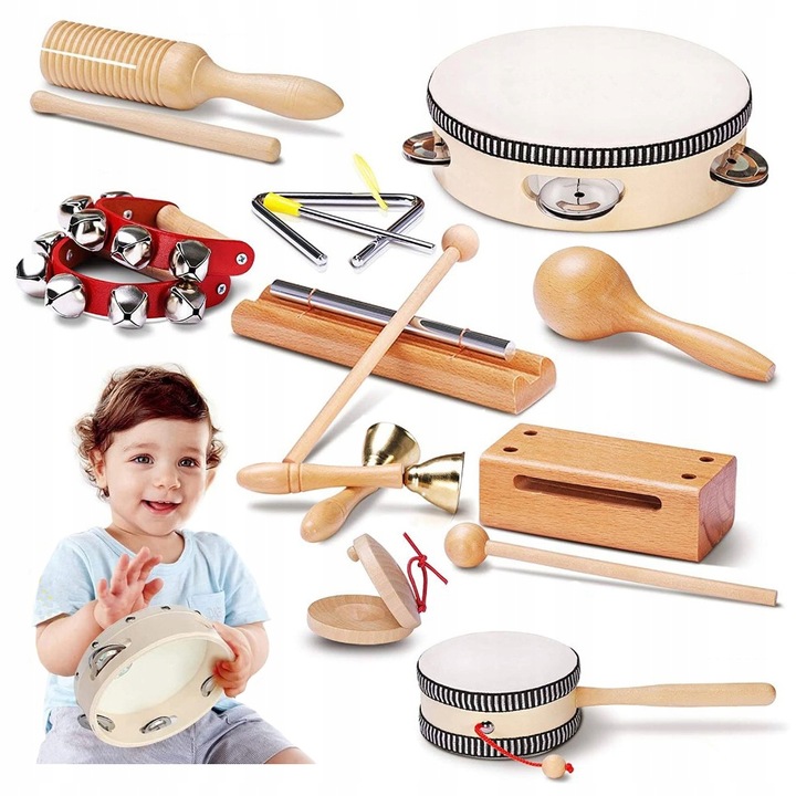 Wooden Instruments Cymbals Set for Children