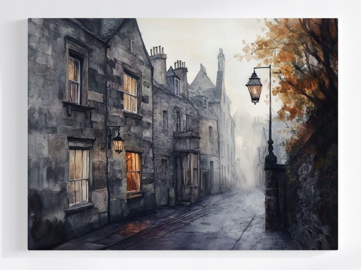 Plakát Město Skotsko Edinburgh Večer Soumrak 100x75