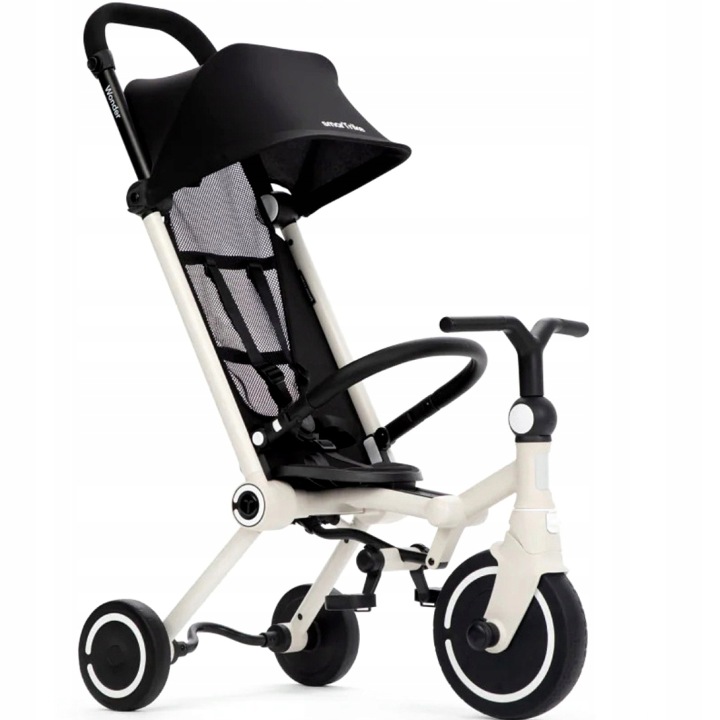 Велосипед триколісний Smartrike Велосипед з функцією візка Wonder - чорно-білий