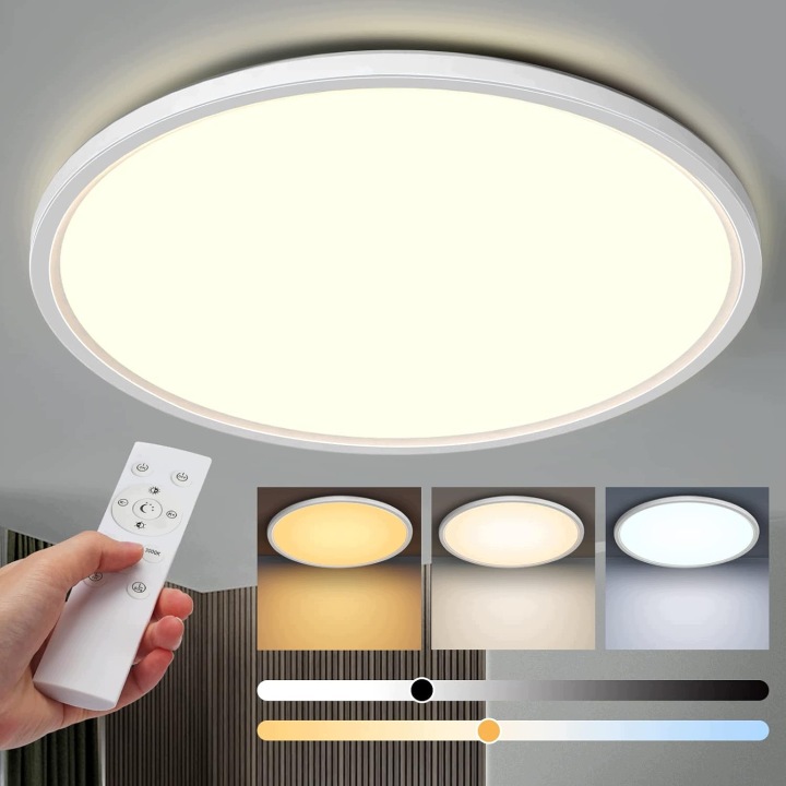 stropní svítidlo Led 24W Stmívatelná Dálkový Ovladač IP54 Stropní Svítidlo Koupelnový tenký 30 cm