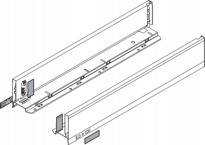 Blum 770M4502S Legrabox Pure boky M 450 mm antracit