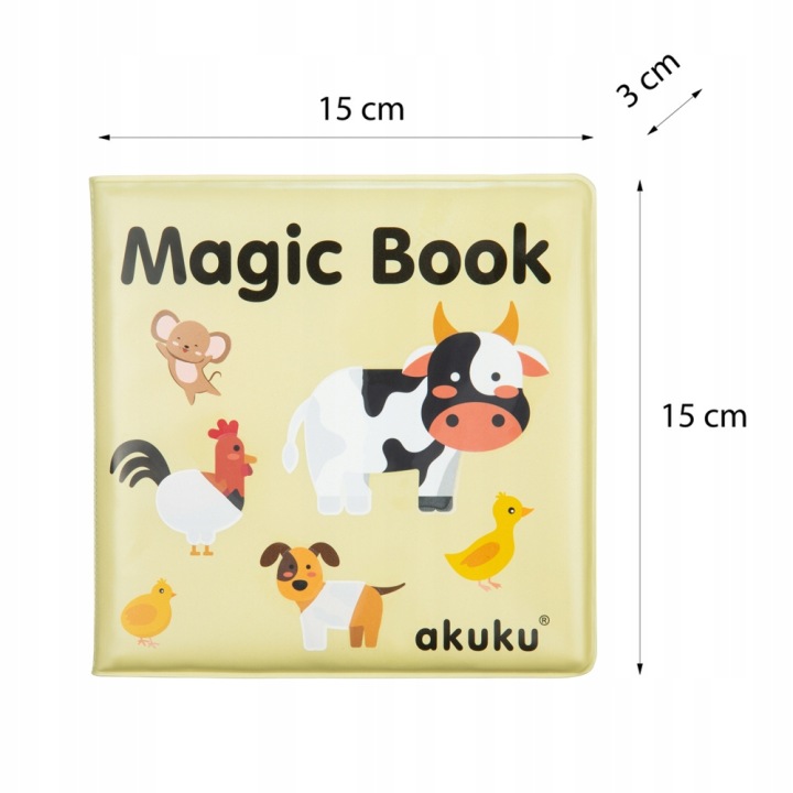 Akuku Чарівна книжечка розвивальна для купання, Ферма, A0708, 1 шт. — фото 3