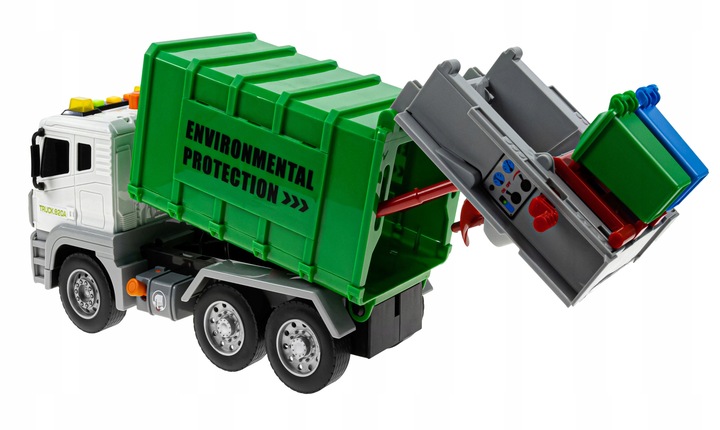 AUTO GARBAGE TRUCK WASTE SEGREGATION FOR CHILDREN SOUND + 4 BASKETS Effects sound LED illumination light