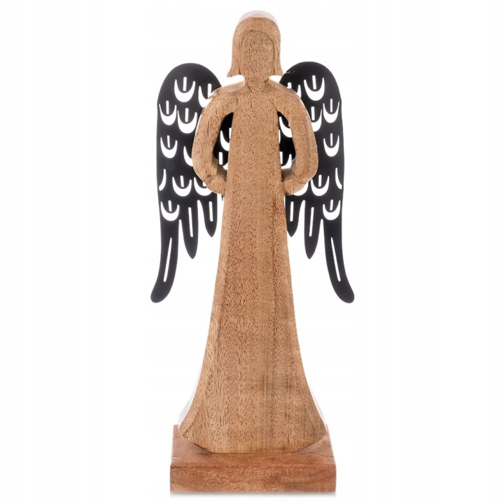 Figurka Anděla Z Mangového Dřeva Orion 32,5 CM, Dekorace Do Domácnosti