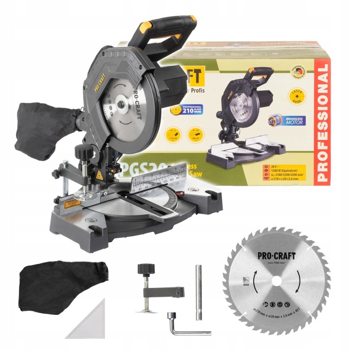 Akumulátorová Pokosová Pila pila Procraft 210 mm 20V kotouč PGS20BB