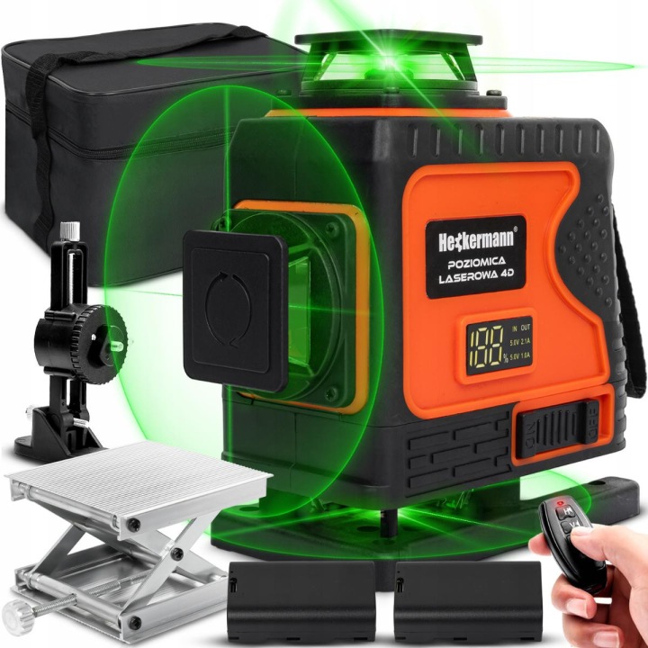 Laserová Vodováha Heckermann DS029 16 Line, Zelený Laser IP54 Kraft