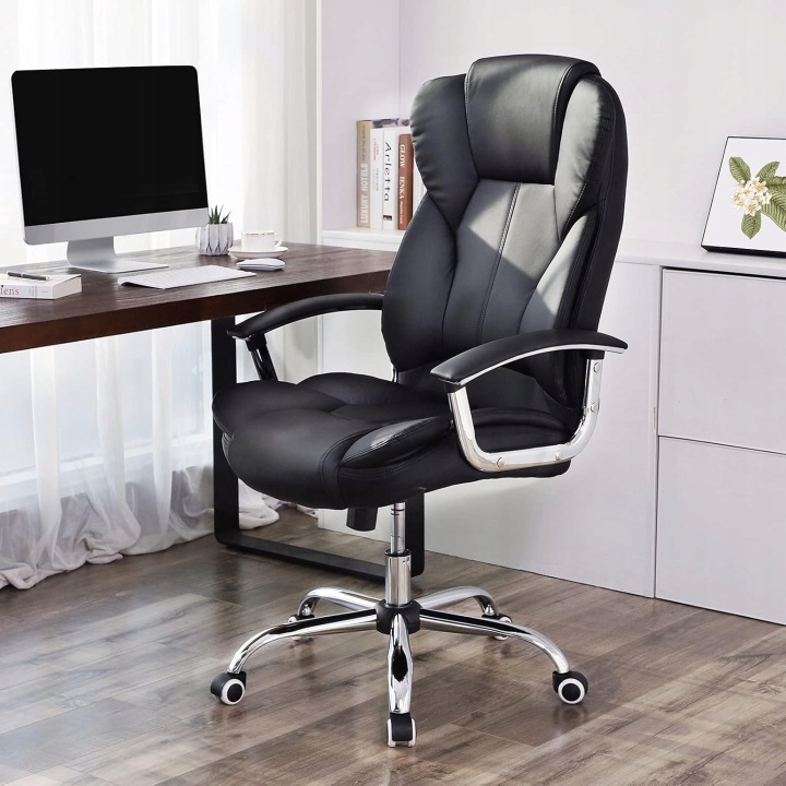 Kancelářská Otočná Židle Z Ekokůže, Nastavitelná, Ergonomická, 150 Kg!