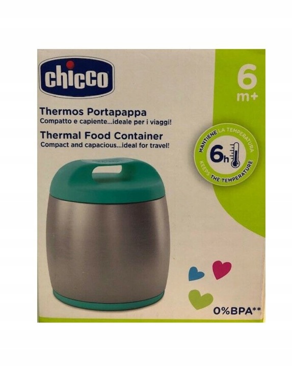 CHICCO термос зі сталі 350 мл 6h