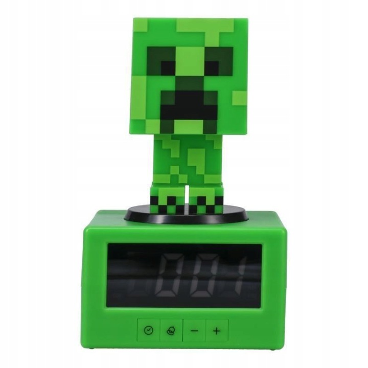 Лампа з будильником - Minecraft : Creeper (16 см) — фото 2