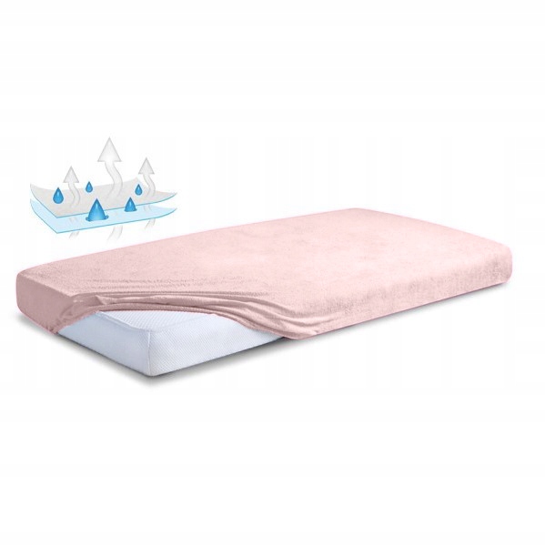 Prostěradlo s gumou 140x200x20 froté růžové nepromokavé