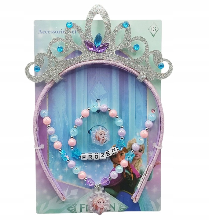 Крижане серце FROZEN набір - пов'язка + намисто + браслет + каблучка — фото 3