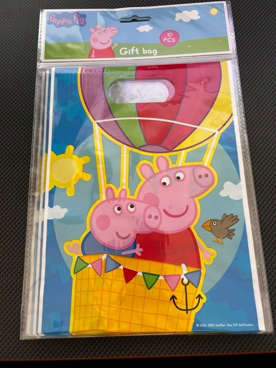 Набір Сумочки фольговані на подарунок Свинка Peppa 4 шт.