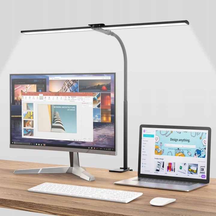 Led stolní lampa upínací 1400 lm Dvojitá hlava 64 cm není k dispozici