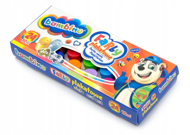 BAMBINO фарби гуашеві 24 кольори 10 мл живі кольори — фото 10