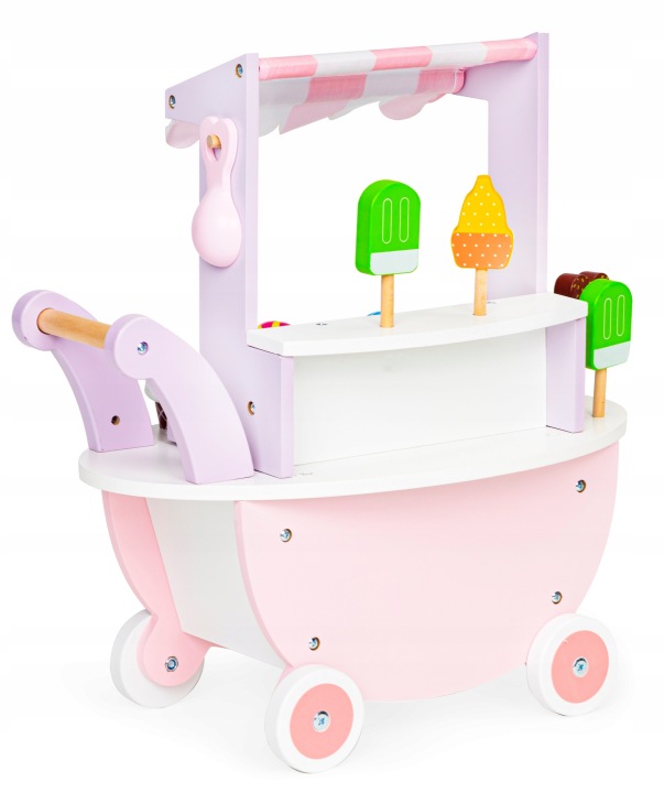 Дерев'яний візок магазин морозива для дітей магазин 12 елементів ECOTOYS EcoToys — фото 4