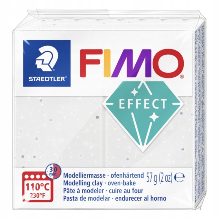 Маса запікальна Пластилін Fimo Ефект Staedtler 57 г | Білий GRANIT — фото 6