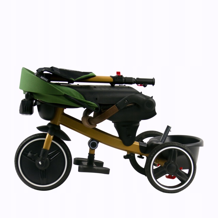 Велосипед триколісний KIDSEE RAPTOR з музикою і світлом золотий зелений — фото 10