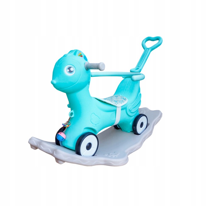 Кінь-гойдалка конячка гойдалка каталка 2 в 1 для дітей Aga4Kids — фото 2