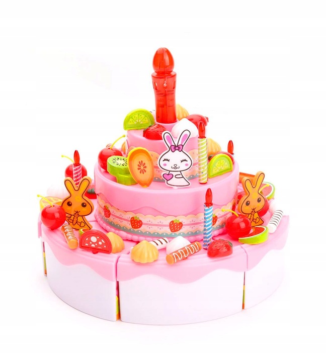 PLAYING BIRTHDAY CUTTING CAKE FOR KIDS PATERA CANDLE + ACCESSORIES Manufacturer code 1048