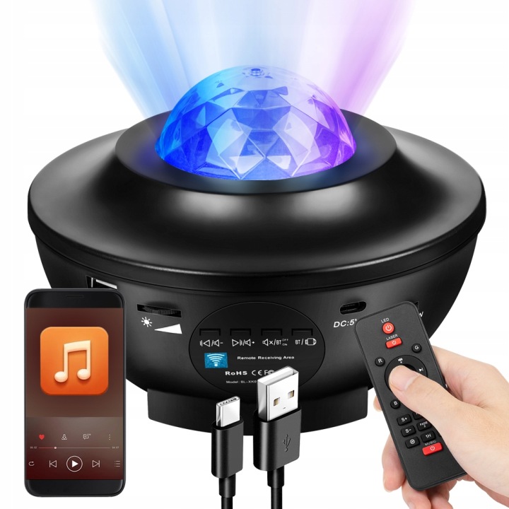 Проектор зоряного неба для дітей нічник LED BLUETOOTH колонка +пульт